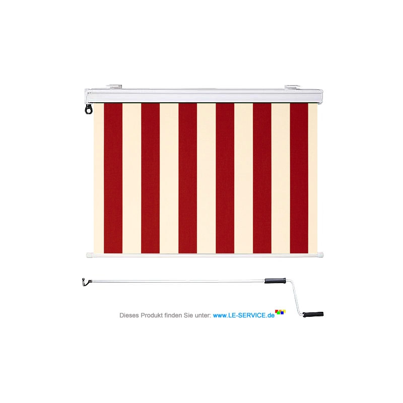 Abb.: senkrechtmarkise-8557-creme-rouge.webp