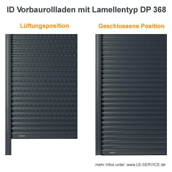 ID Alu-Lamelle DP 368 geöffnet und geschlossen ID Alu-Lamelle DP368